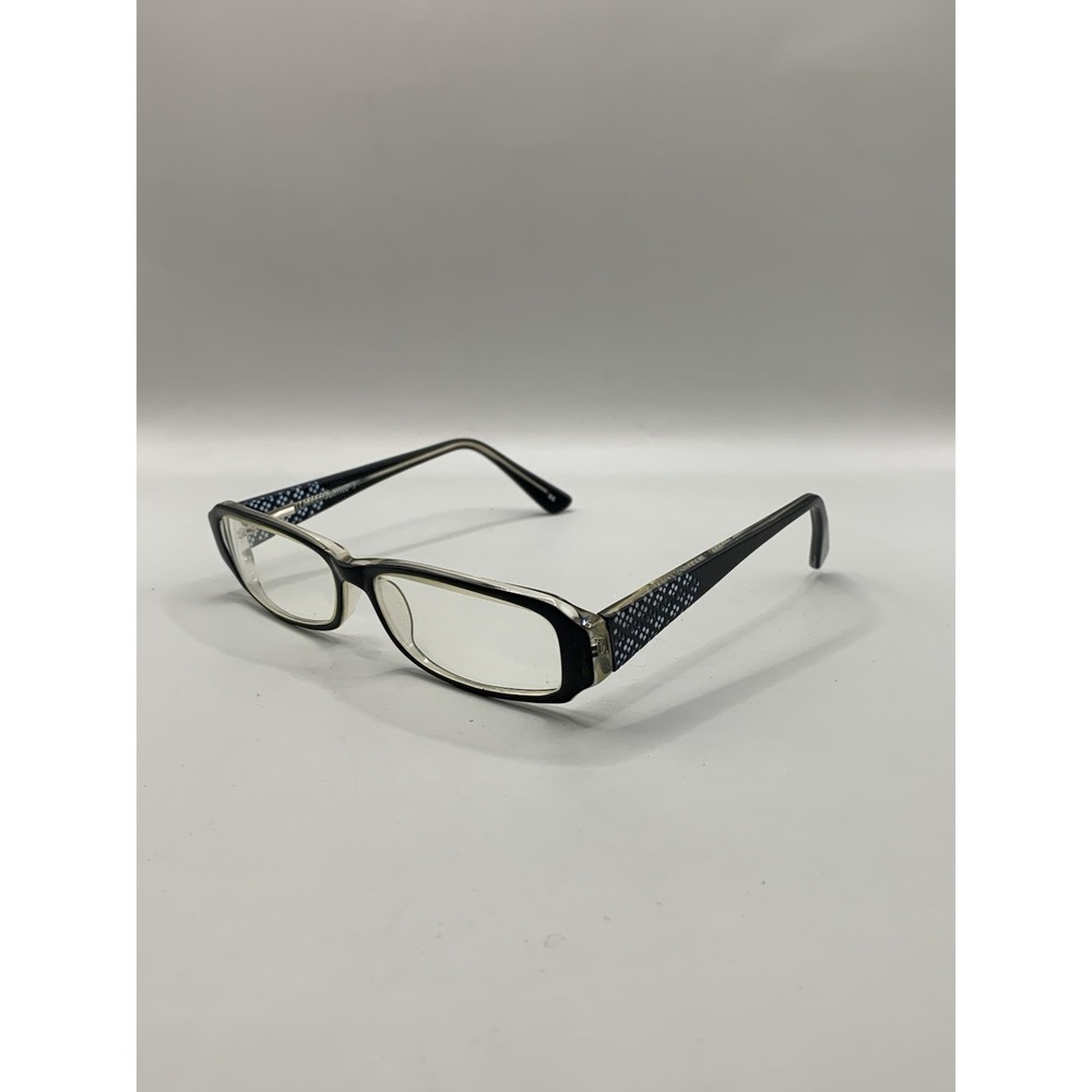 Jubilee Eyeglasses 51-15-135 Black Crystal Rectangle Full Rim Frame Only